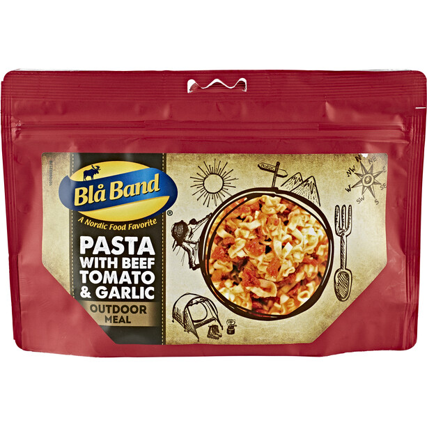 Blå Band Outdoor Mahlzeit Pasta mit Rind, Tomaten und Knoblauch