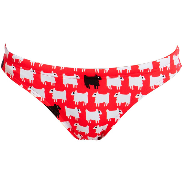 Funkita Bibi Banded Bas de maillot de bain Femme, rouge/blanc