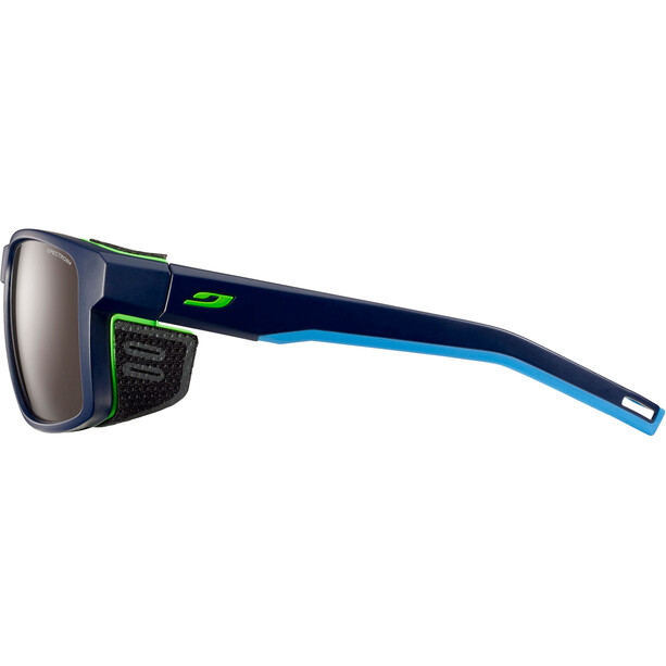 Julbo Shield Spectron 4 Sunglasses dark blue/blue/green-brown flash silver
