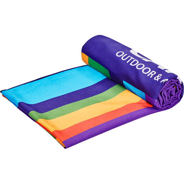 CAMPZ Microfibre Beach Towel 90x200cm rainbow