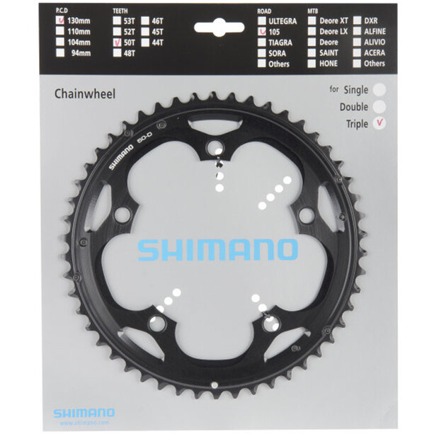 Shimano 105 FC-5703-L Zębatka rowerowa 10-rzędowy, czarny