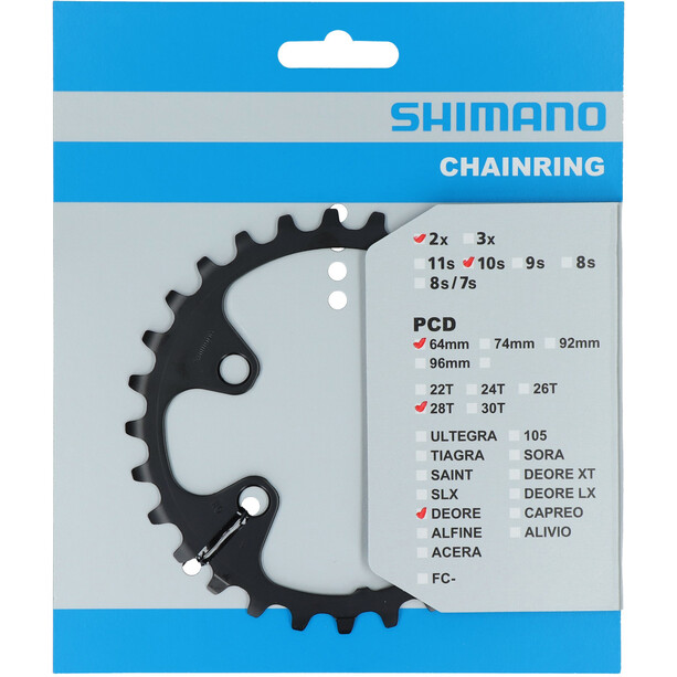 Shimano Deore FC-M6000-2 Zębatka rowerowa 10-rz. BG, czarny