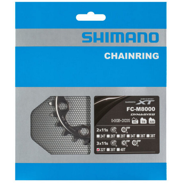 Shimano Deore XT FC-M8000 Chainring For 40-32-22 teeth 11x BB black