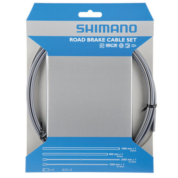 Shimano Road SIL-TEC Bremsekabelsett Forhjul / bakhjul Grå