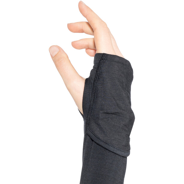 inov-8 Merino Maglietta a maniche lunghe con zip Donna, nero