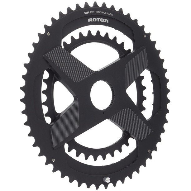 Rotor Aldhu Direct-Mount Double Chainring round black matte