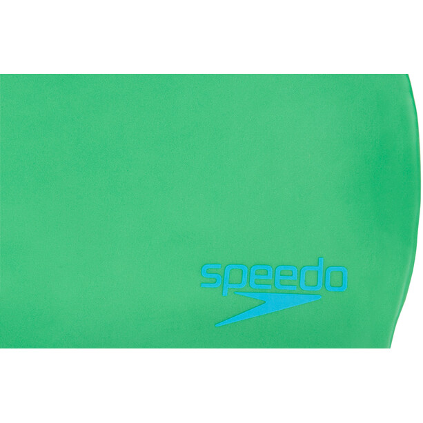 speedo Plain Moulded Bonnet de bain en silicone Enfant, vert