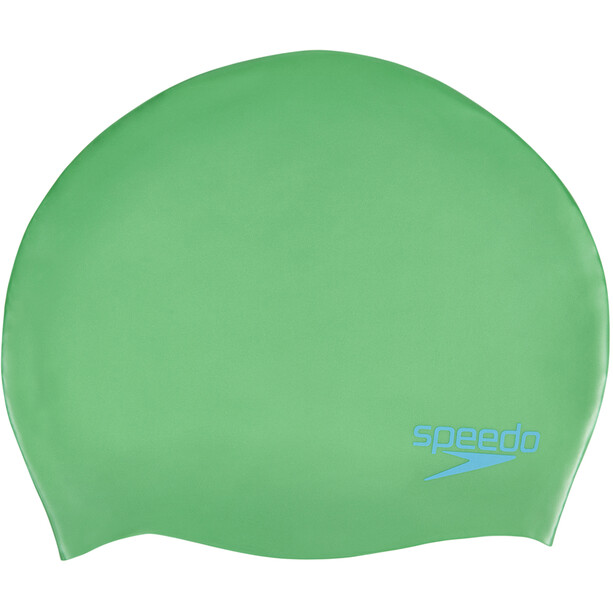 speedo Plain Moulded Bonnet de bain en silicone Enfant, vert