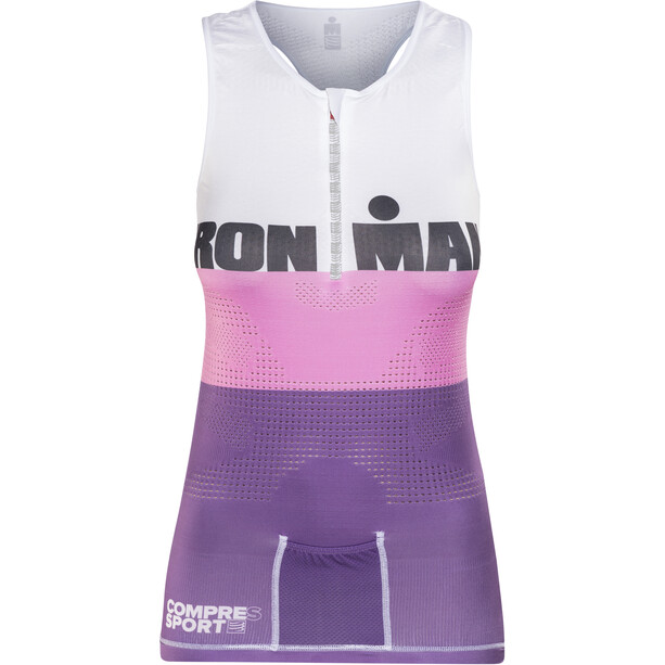 Compressport TR3 Triathlon Tank Top Irnmn Edition Women stripes purple