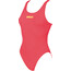 arena Solid Swim Tech High One Piece Swimsuit Women fluo red-soft green
