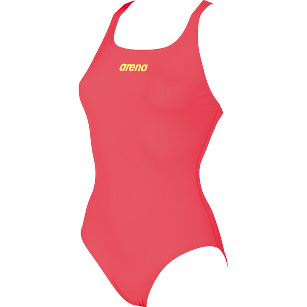 arena Solid Swim Pro One Piece Swimsuit Women fluo red-soft green