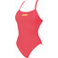 arena Solid Light Tech High One Piece Swimsuit Women fluo red-soft green
