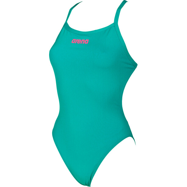 arena Solid Light Tech High One Piece Swimsuit Women persian green-aphrodite