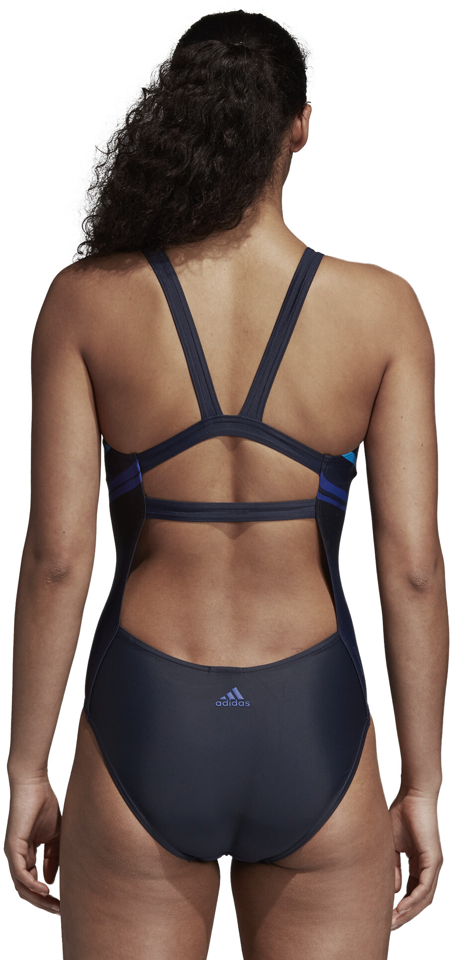 adidas placed print swimsuit