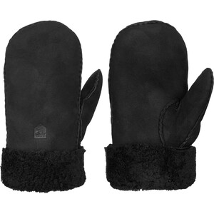 Hestra Sheepskin Vingerloze Fietshandschoenen Dames, zwart zwart