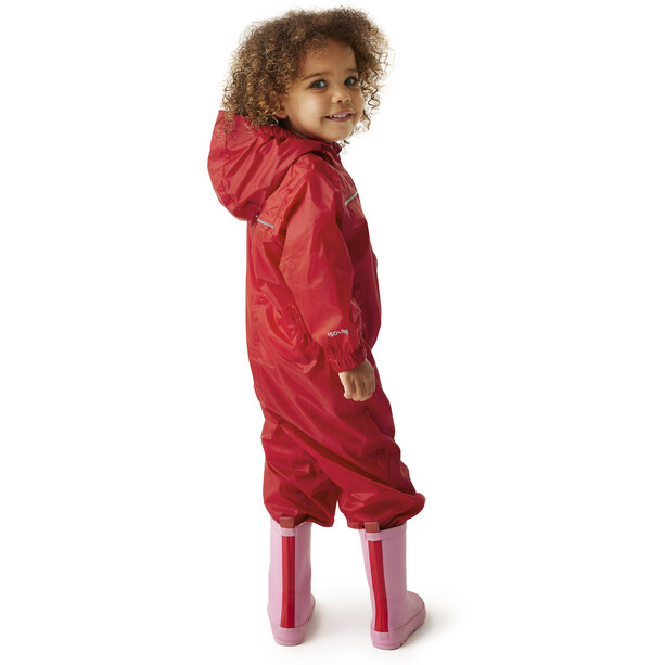 Regatta Puddle IV Overall Kinder rot