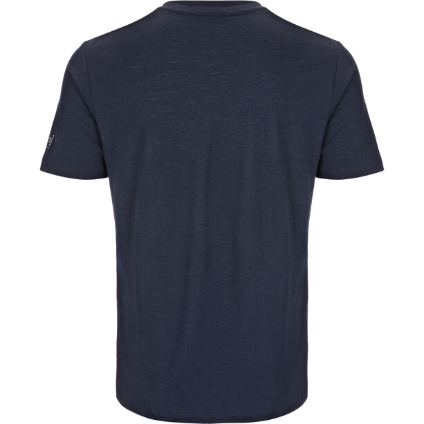 super.natural Base 140 V-Ausschnitt T-Shirt Herren blau