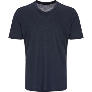 super.natural Base 140 V-Ausschnitt T-Shirt Herren blau blau