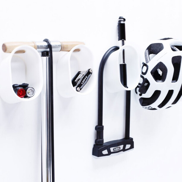 Cycloc Loop Montaje de pared para casco y accesorios, blanco