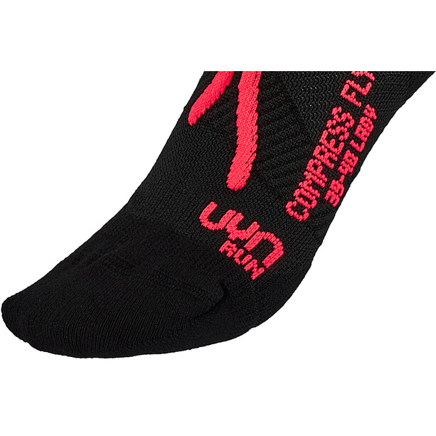UYN Run Compression Fly Socks Women anthracite/coral fluo