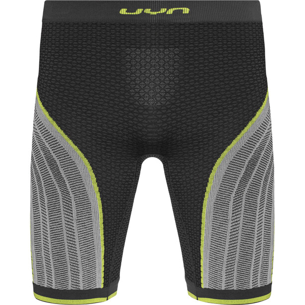 UYN Running Alpha OW Pants Shorts Men charcoal/pearl grey/yellow