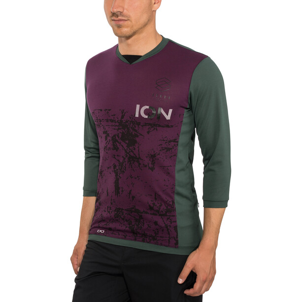 ION Scrub AMP T-Shirt Manches Longues 3/4 Homme, vert/rouge