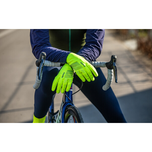 GripGrab Ride Windproof Hi-Vis Winddichte Mid-Season Handschuhe gelb