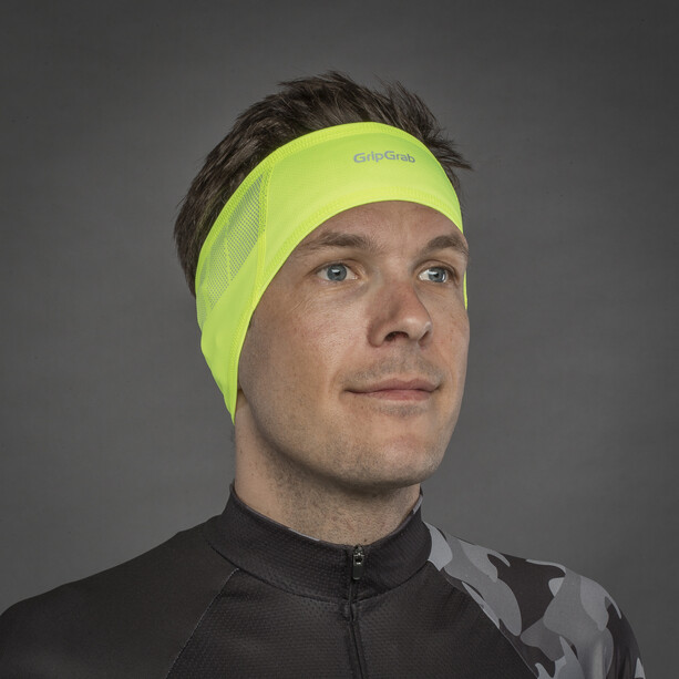 GripGrab Windproof Hi-Vis Headband fluo yellow