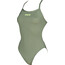 arena Solid Light Tech High One Piece Swimsuit Women army-shiny green