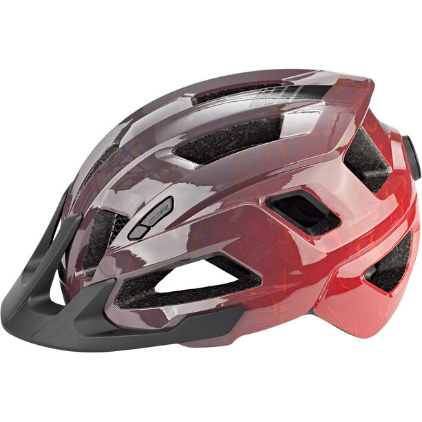 Cube Steep Helmet glossy grey'n'red