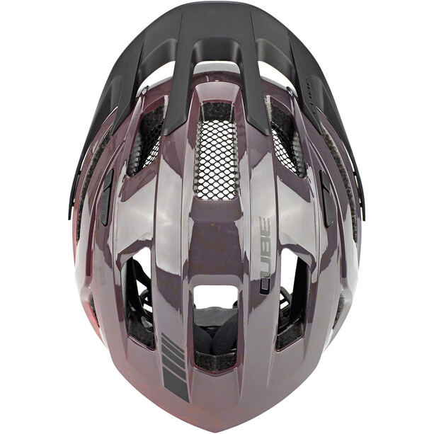 Cube Steep Helmet glossy grey'n'red