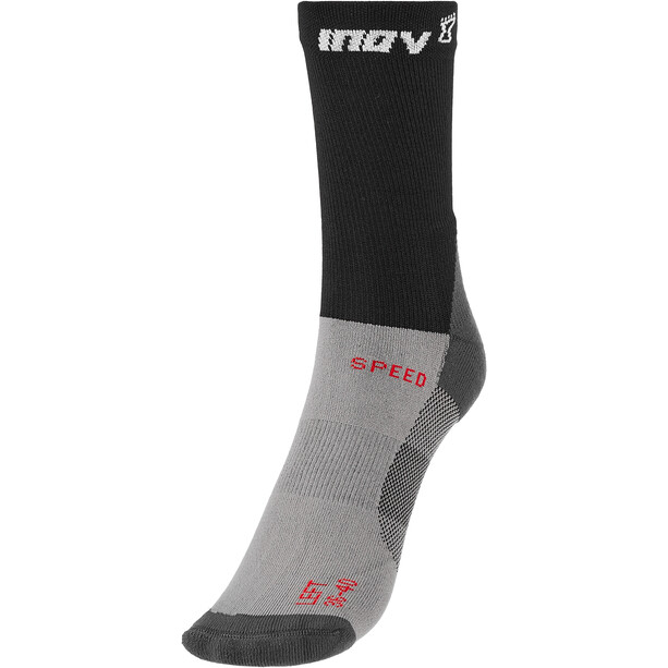 inov-8 Speed Calcetines de corte alto, gris/negro