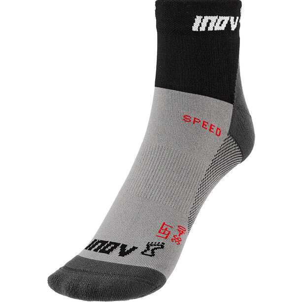 inov-8 Speed Mid-Cut Socken grau/schwarz