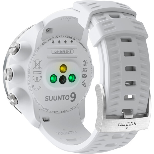 Suunto 9 GPS Multisport Uhr mit Brüstgurt weiß