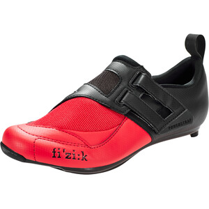 Fizik Transiro Powerstrap R4 Chaussures de triathlon, noir/rouge noir/rouge
