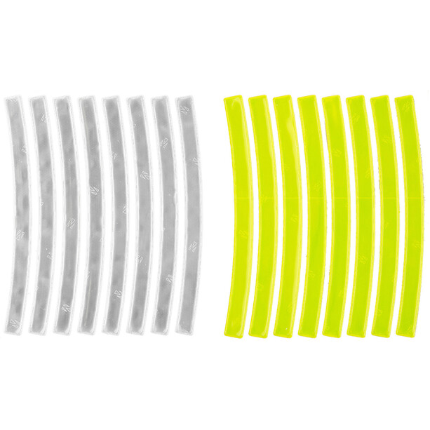 M-Wave Stripes Autocollant réfléchissant 3m, jaune/argent