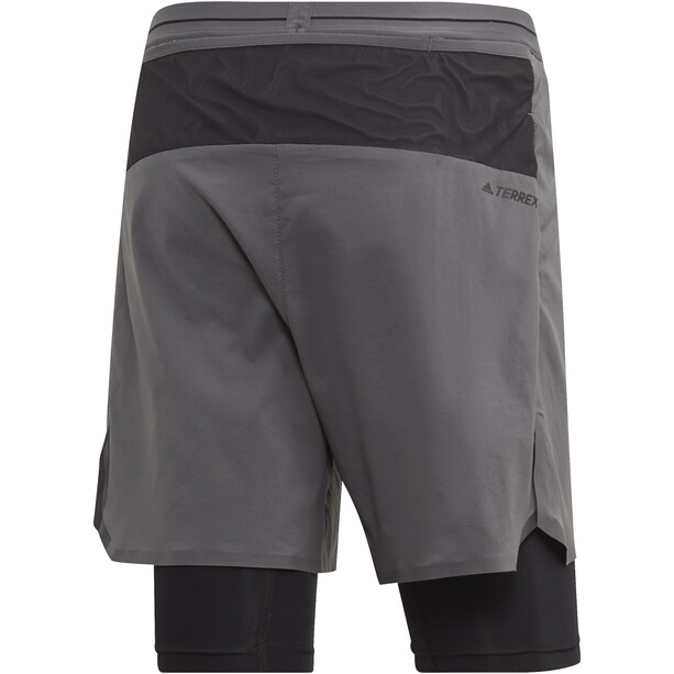 adidas TERREX Agravic 2en1 Shorts Hombre, gris