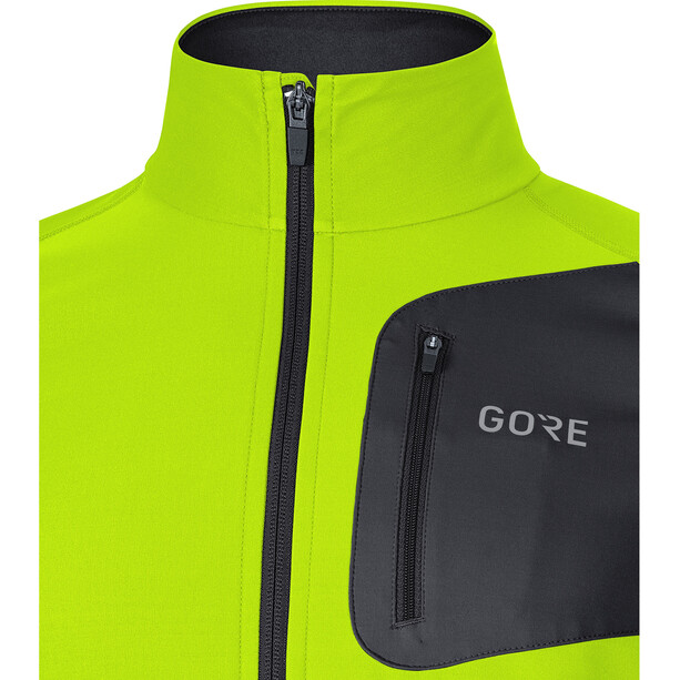 GOREWEAR R3 Partial Gore Windstopper T-shirt Homme, jaune/noir