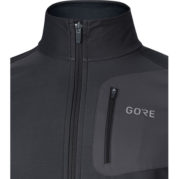 GOREWEAR R3 Partial Gore Windstopper T-shirt Homme, noir/gris