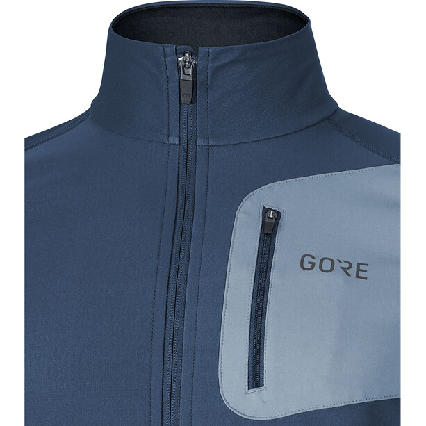 GOREWEAR R3 Partial Gore Windstopper Shirt Men deep water blue/cloudy blue