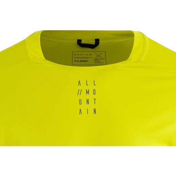 Cube AM Jersey T-shirt Ronde Hals Heren, geel