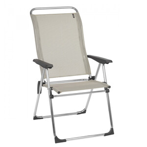 Lafuma Mobilier Alu Cham Chaise de camping avec Cannage Phifertex, beige/gris beige/gris
