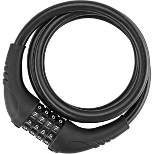 Cube RFR HPS Antivol à câble avec chiffres Spirale, noir noir