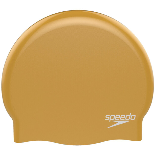 speedo Plain Moulded Silicone Cap yellow