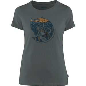 Fjällräven Arctic Fox Print T-Shirt Femme, gris gris