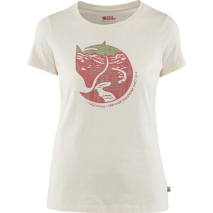 Fjällräven Arctic Fox Print T-Shirt Femme, blanc blanc