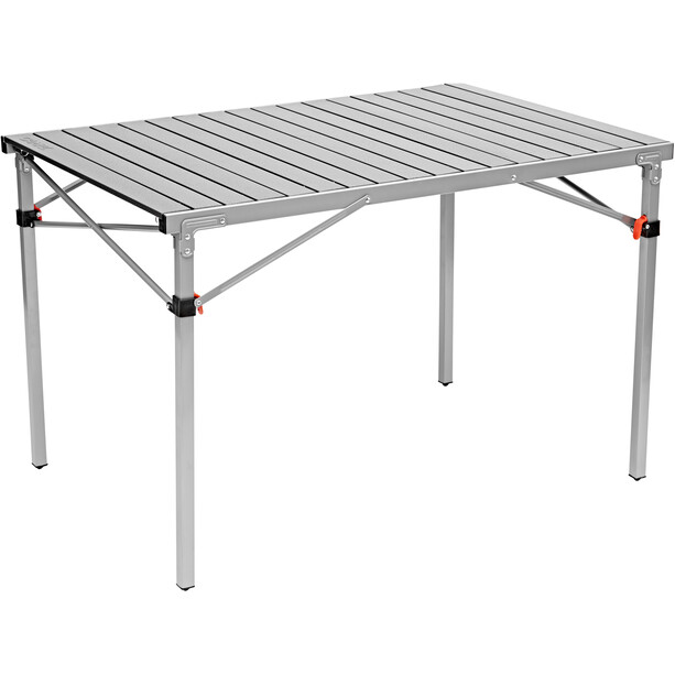 CAMPZ Table à roulettes en aluminium 107x70x70cm, gris