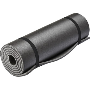 CAMPZ Materassino 200x55cm a doppio strato, nero/grigio nero/grigio