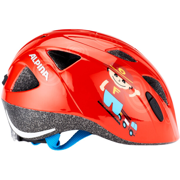 Alpina Ximo Kask rowerowy Dzieci, czerwony/kolorowy