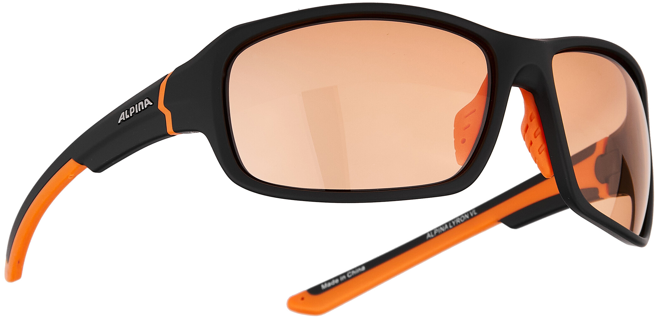 Alpina Fahrradbrille Sonnenbrille Lyron Varioflex black-orange 
